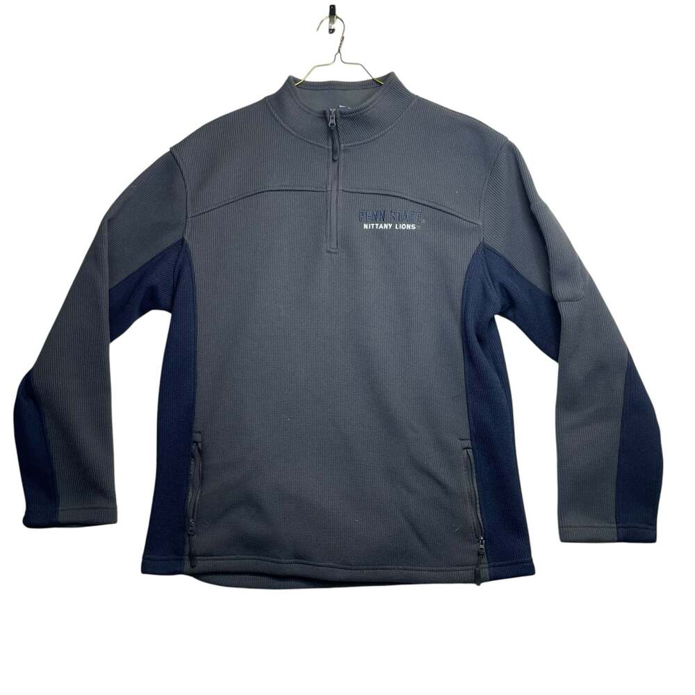 Penn State Nittany Lions Campus Heritage 1/4 Zip Pullover Mens XL Gray Navy